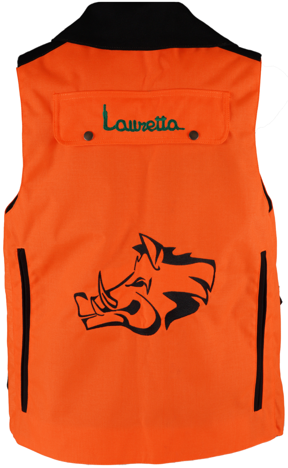 Gilet in cordura antistrappo con testa del cinghiale