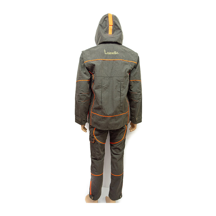 Completo Giacca e pantaloni Kevlar con inserti arancioni