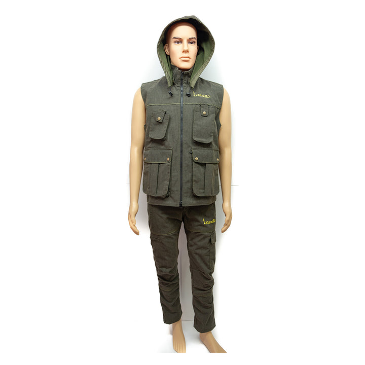 Completo Gilet e pantaloni Kevlar con inserti verdi