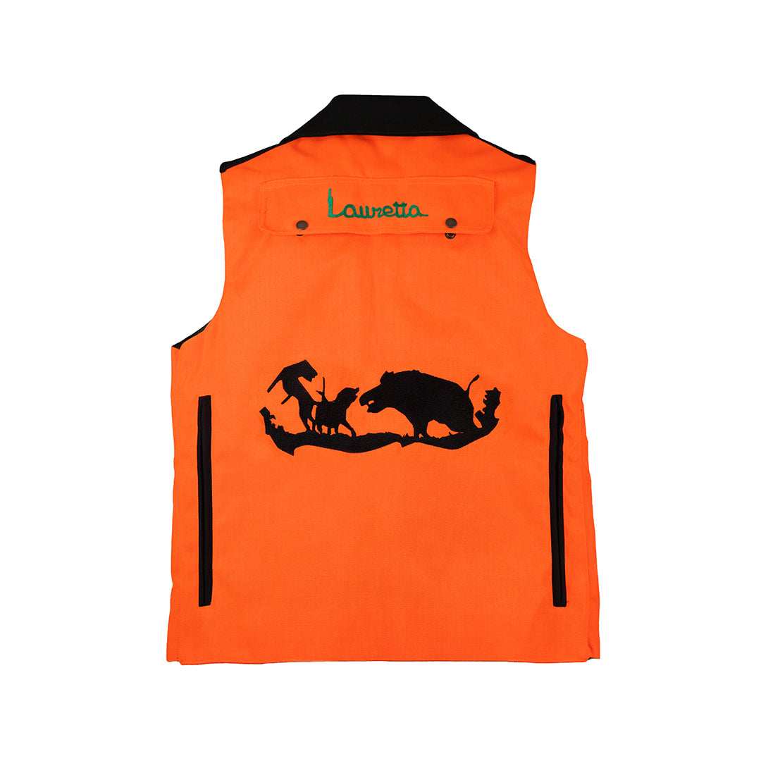 Gilet in cordura antistrappo con cani e cinghiale
