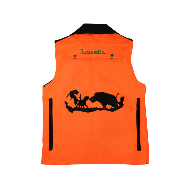 Gilet in cordura antistrappo con cani e cinghiale