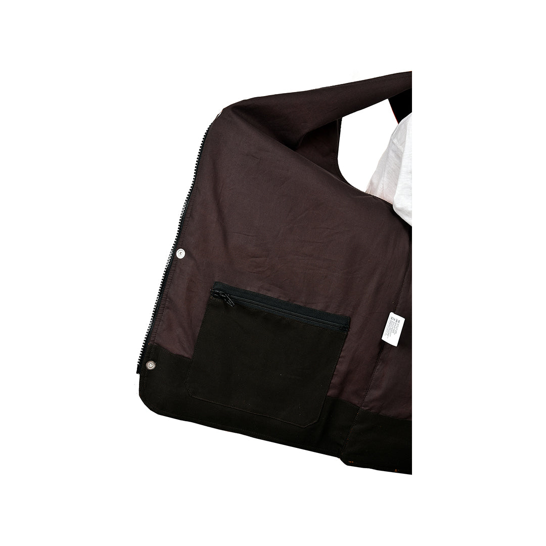 Gilet in cordura antistrappo con tasche verdi