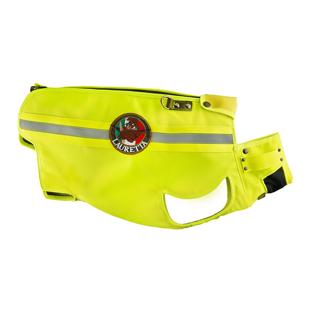 Giubbetto anticinghiale giallo fluo bande gialle