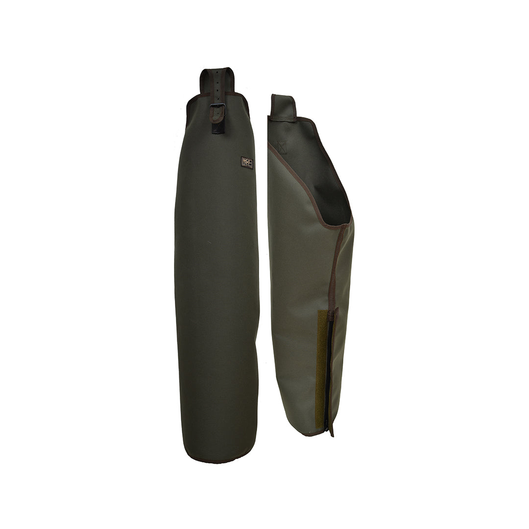 Cosciali verdi idrorepellente e antispino