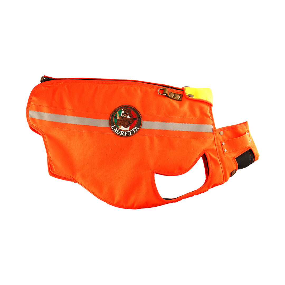 Giubbetto anticinghiale arancio fluo bande arancio